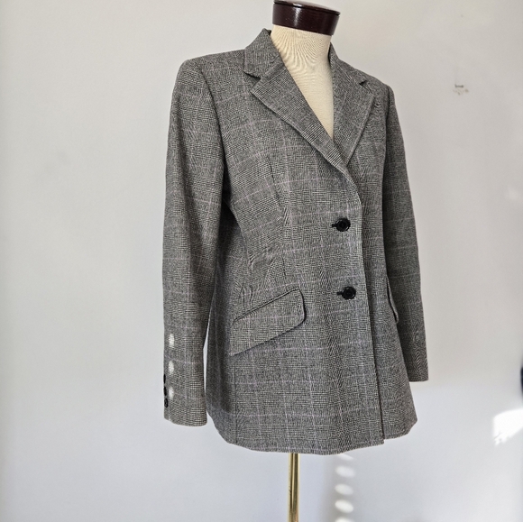 AQUASCUTUM LONDON British Luxury 100% Wool Grey Women's Blazer. Size 10 - Picture 2 of 15